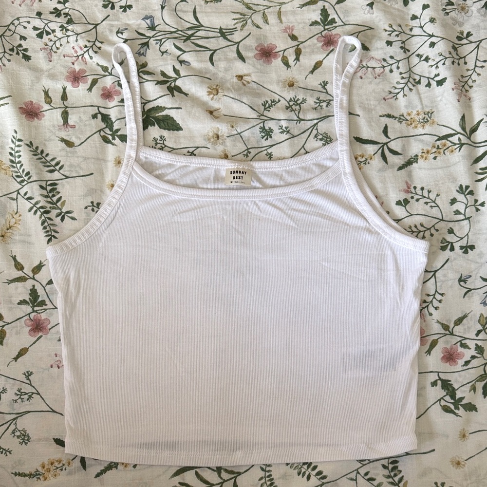 Sunday Best White Tank Top